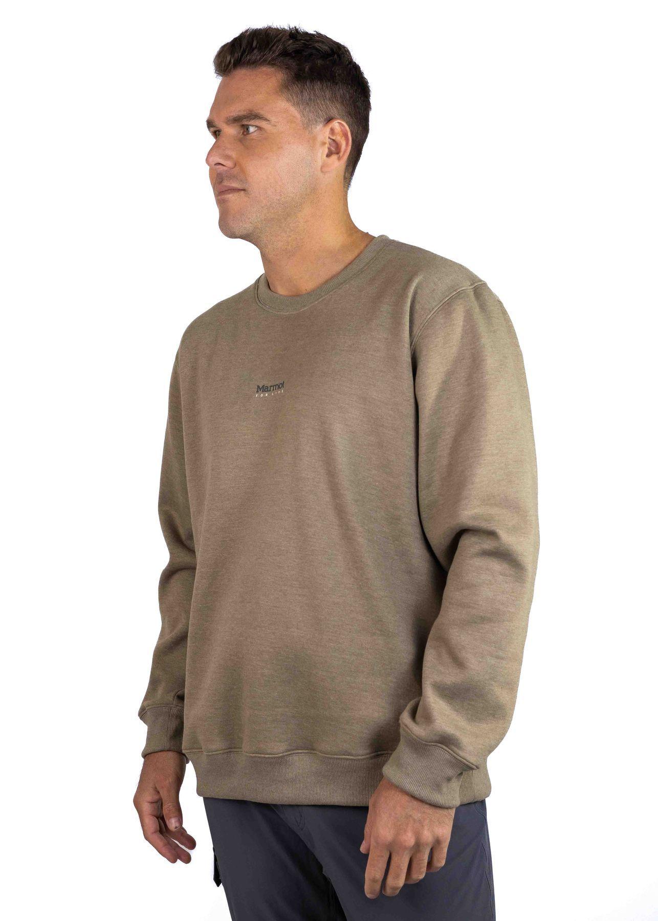 Polerón Marmot Hombre Mini Logo Crew Café-1