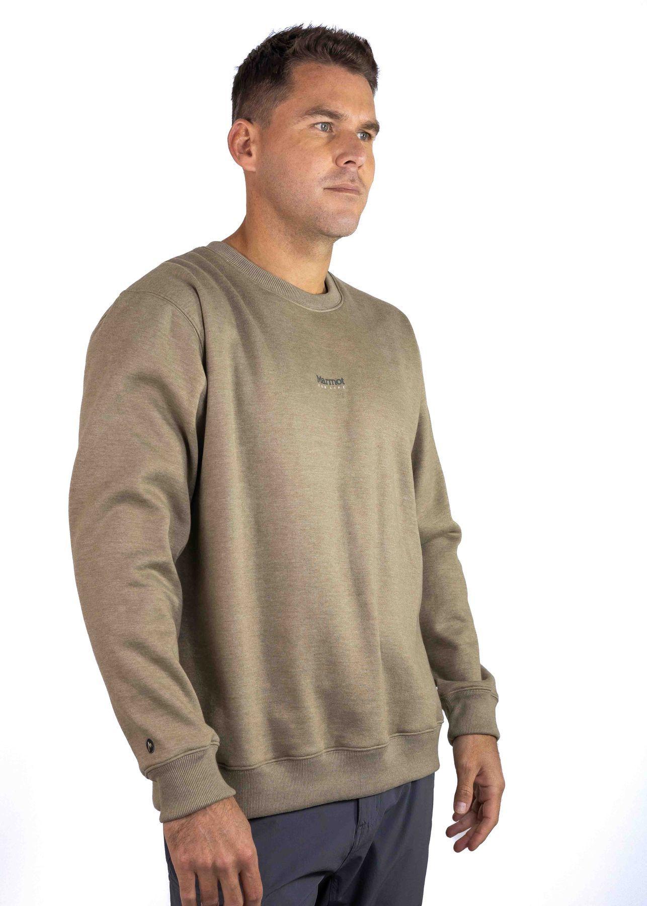 Polerón Marmot Hombre Mini Logo Crew Café-2