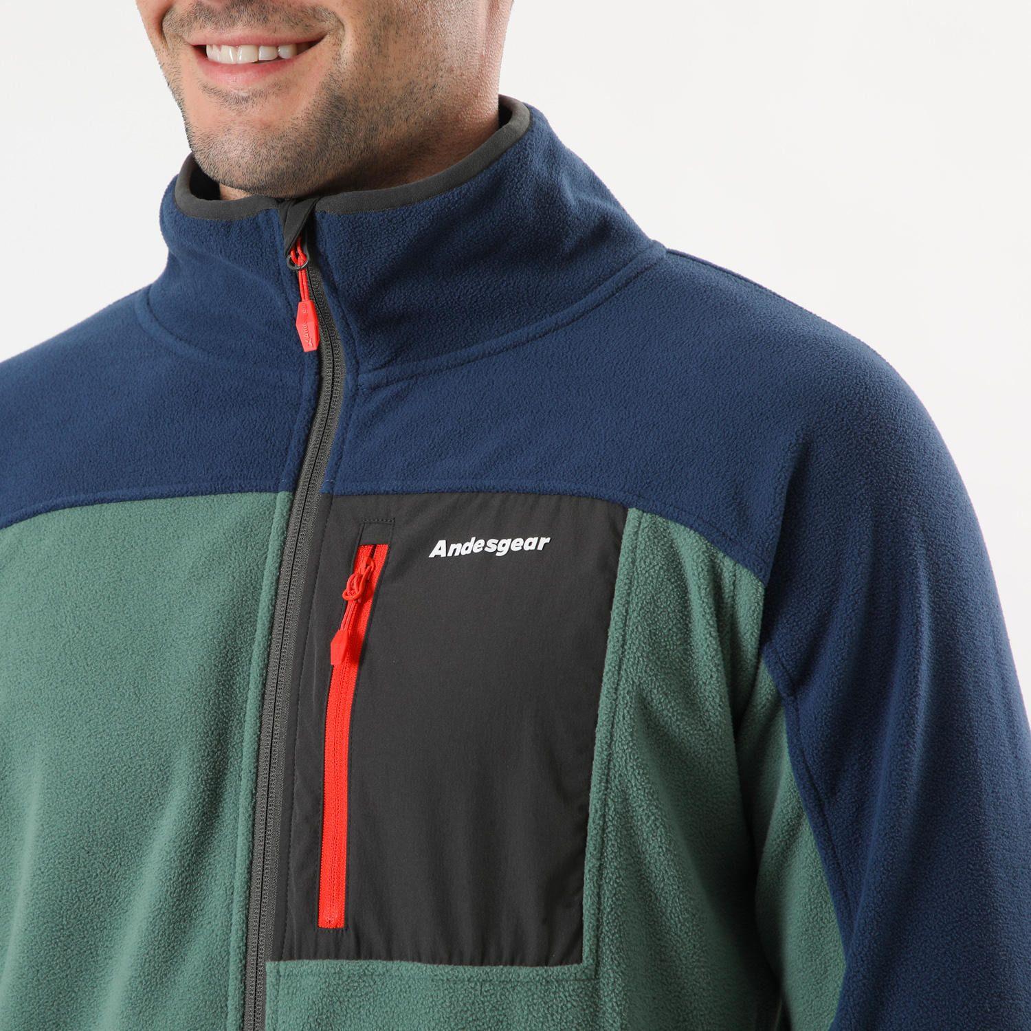Polar Andesgear Hombre New Maihue Fullzip Verde-3