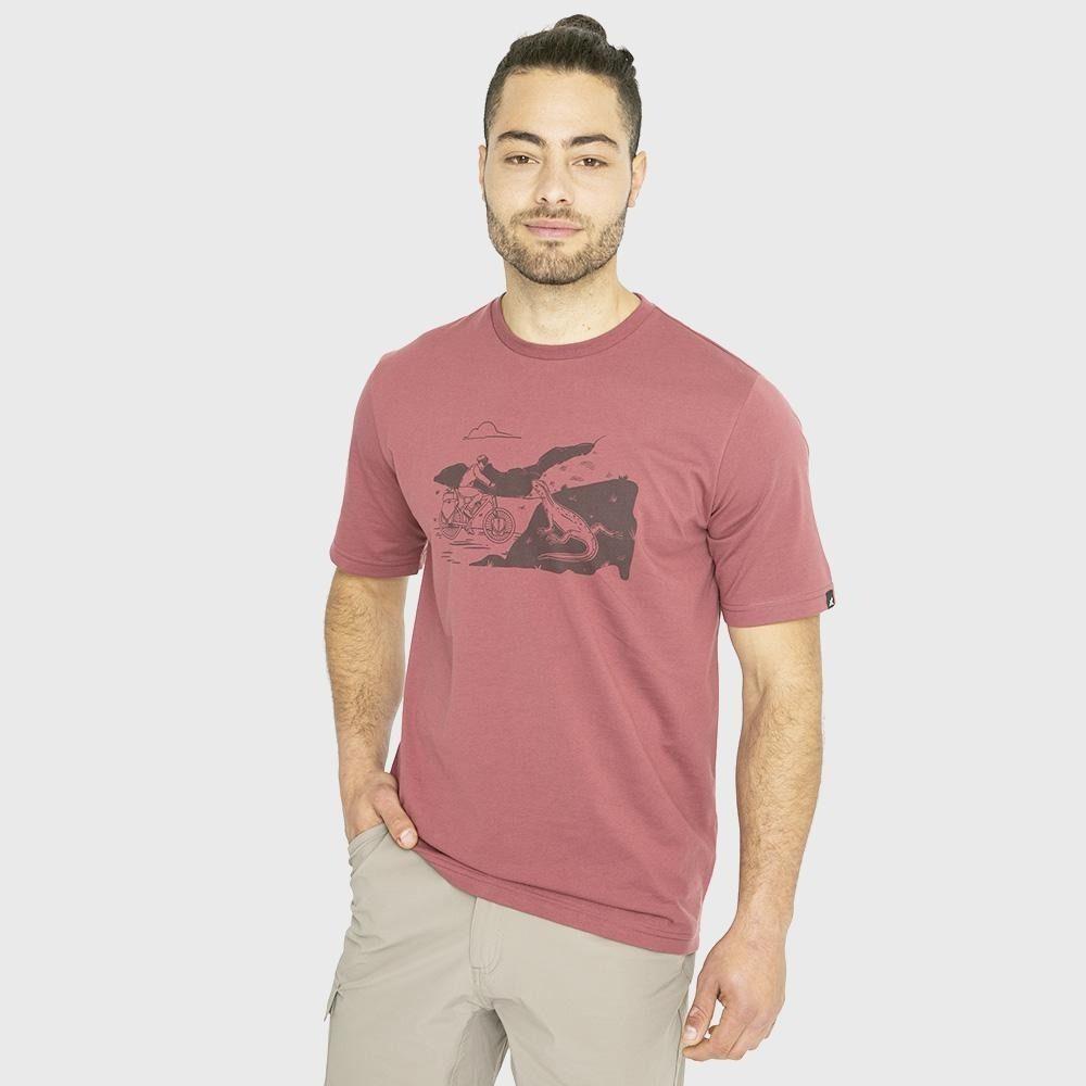 Polera Andesgear Hombre Print Mini Logo Rojo-0