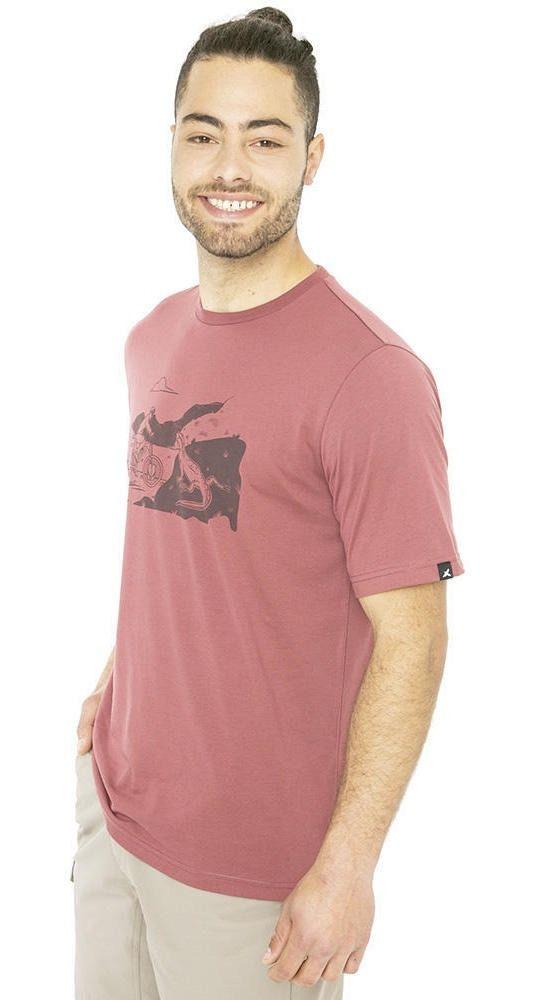 Polera Andesgear Hombre Print Mini Logo Rojo-1