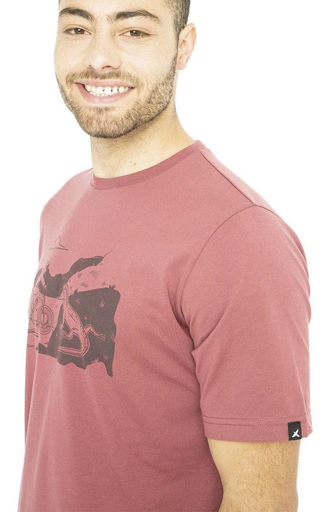 Polera Andesgear Hombre Print Mini Logo Rojo-3