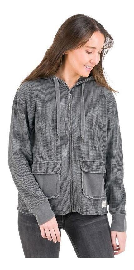 Polerón Kivül Mujer Waffa Gris-0