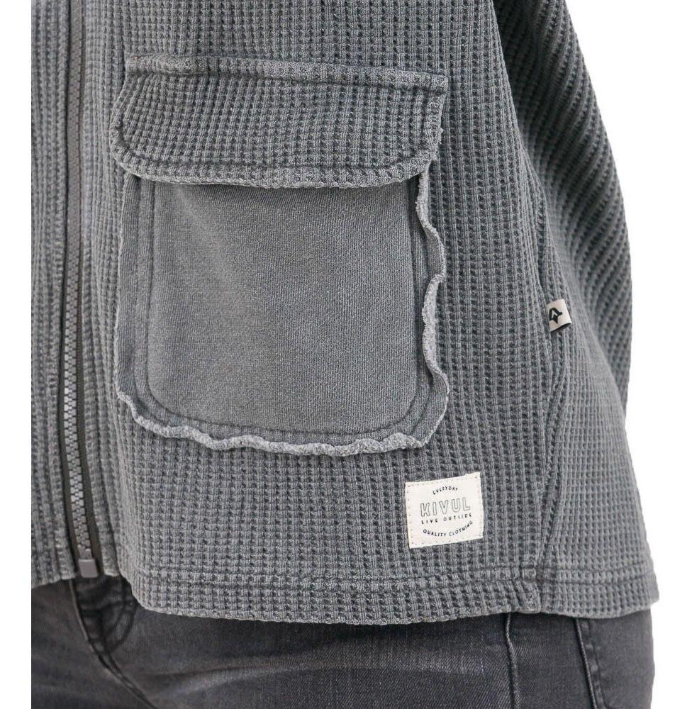 Polerón Kivül Mujer Waffa Gris-4