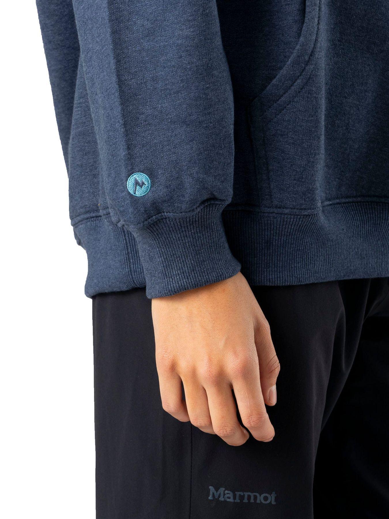 Poleron Marmot Mujer Chest Logo Hoody Azul-4