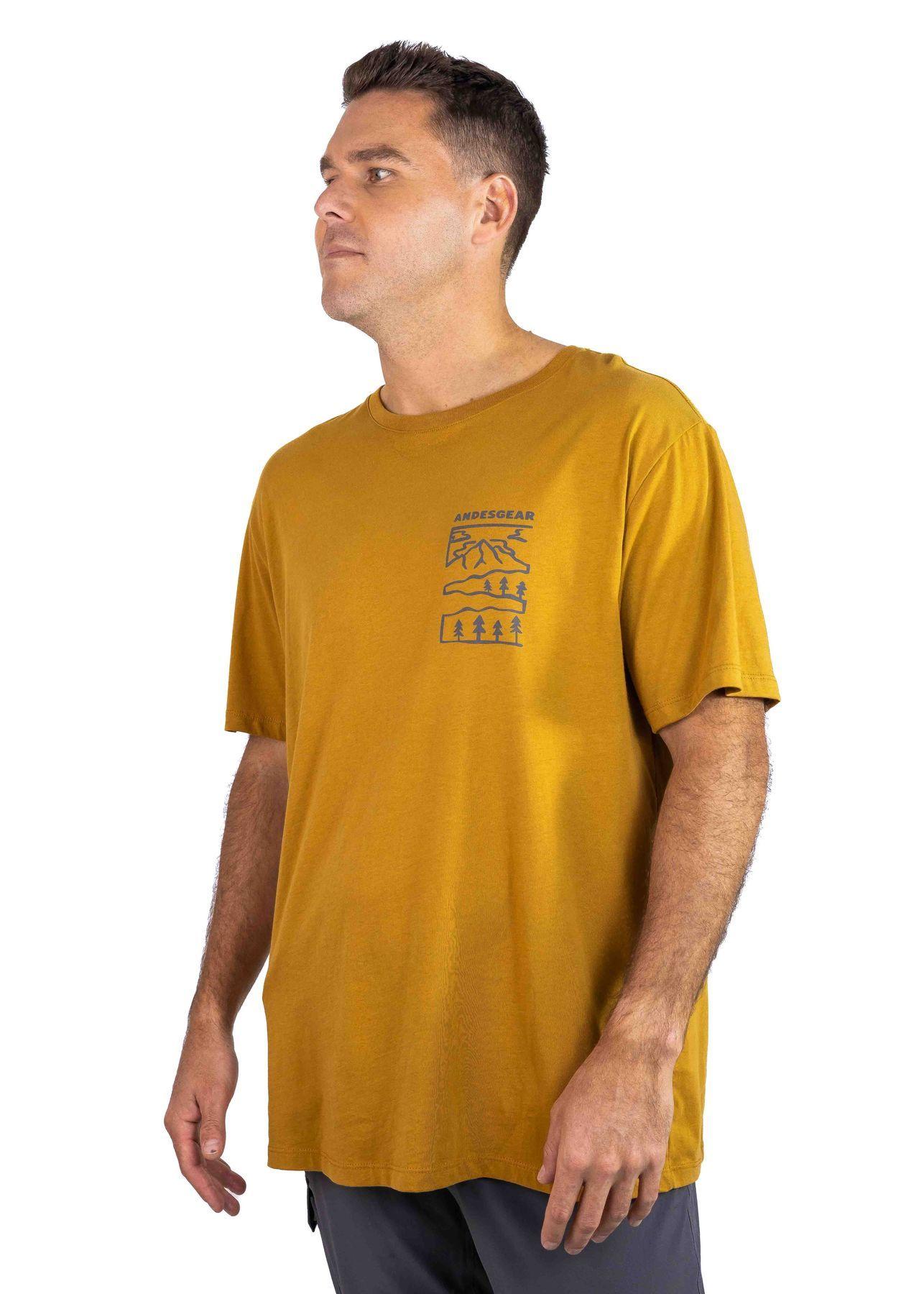 Polera Andesgear Hombre Paisaje Café-1