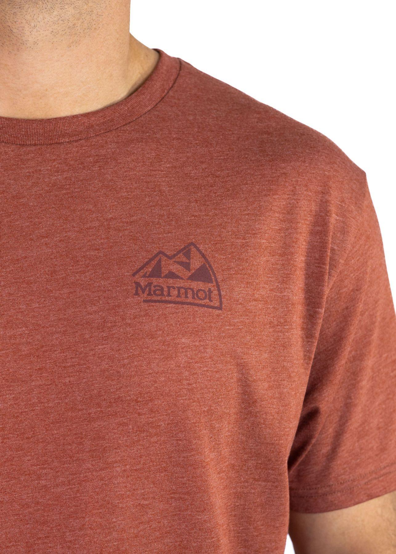 Polera Marmot Hombre Retro Logo Tee Naranjo-3