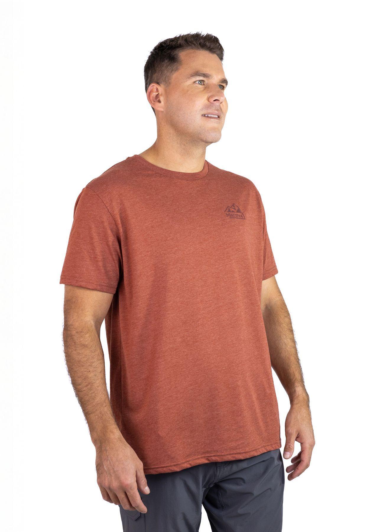Polera Marmot Hombre Retro Logo Tee Naranjo-5