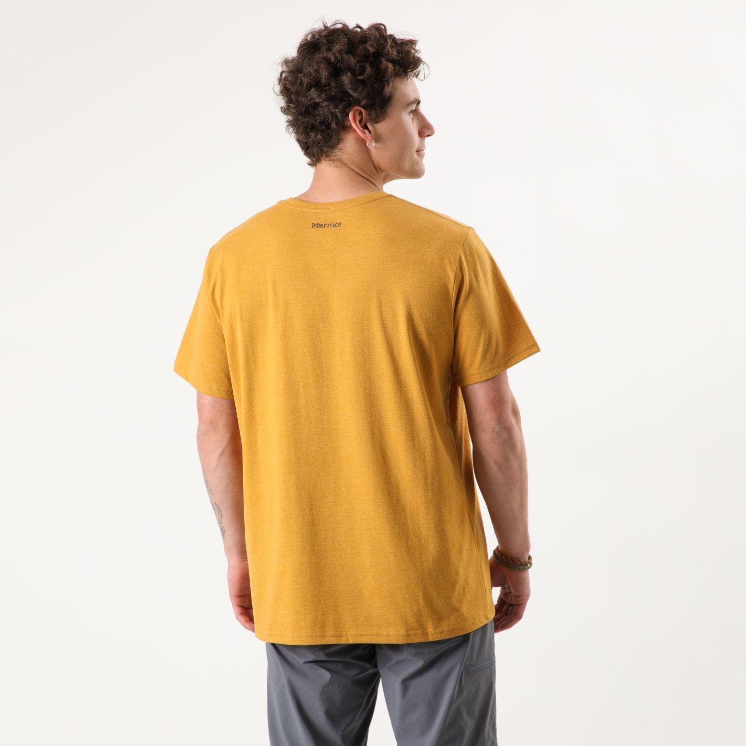 Polera Marmot Hombre Logo Tee Amarillo-1