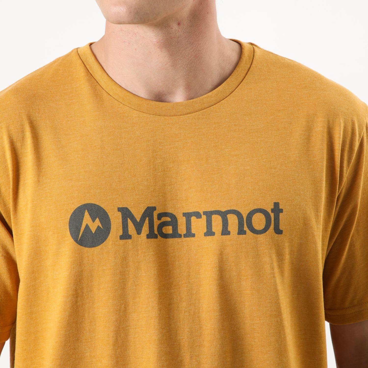 Polera Marmot Hombre Logo Tee Amarillo-3