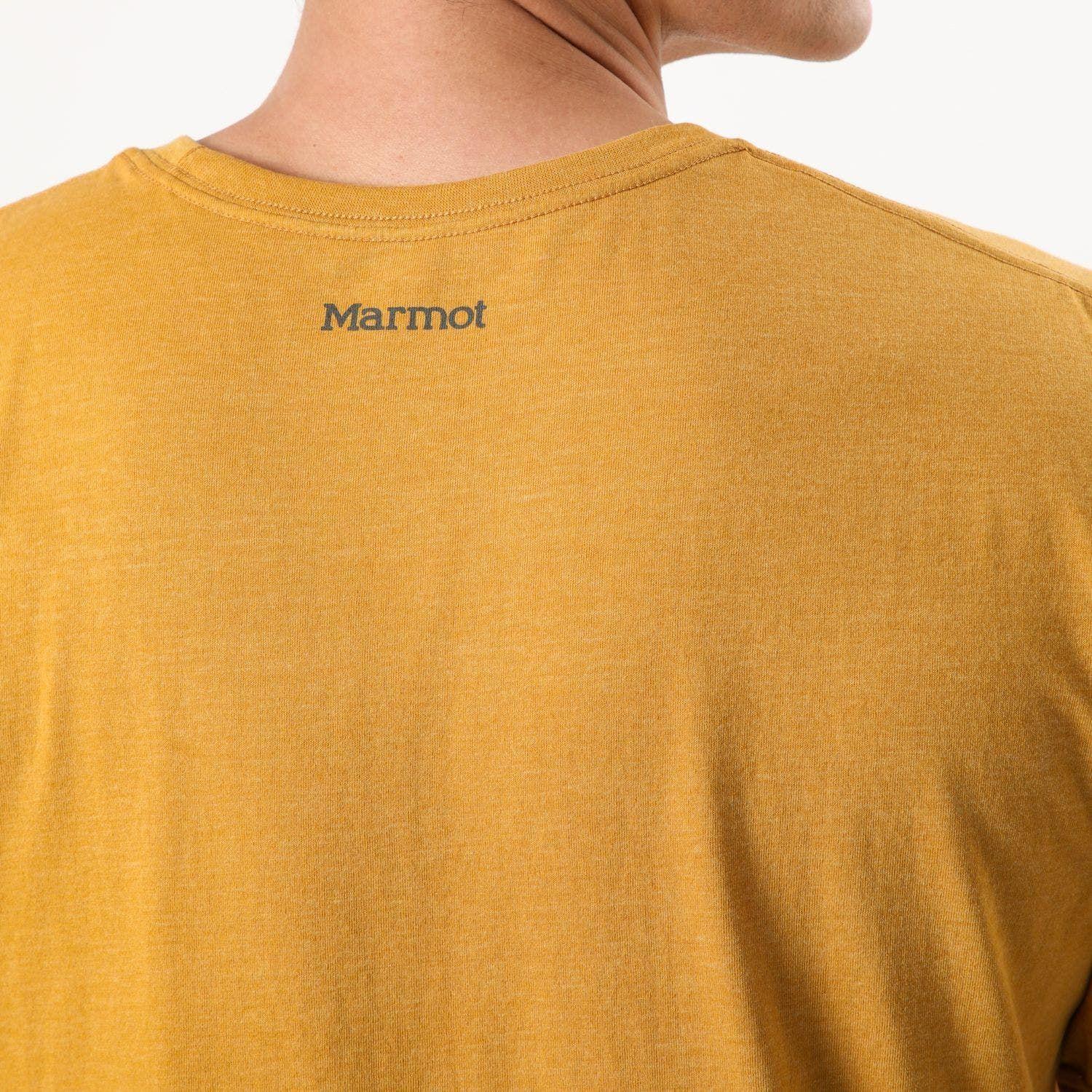 Polera Marmot Hombre Logo Tee Amarillo-4