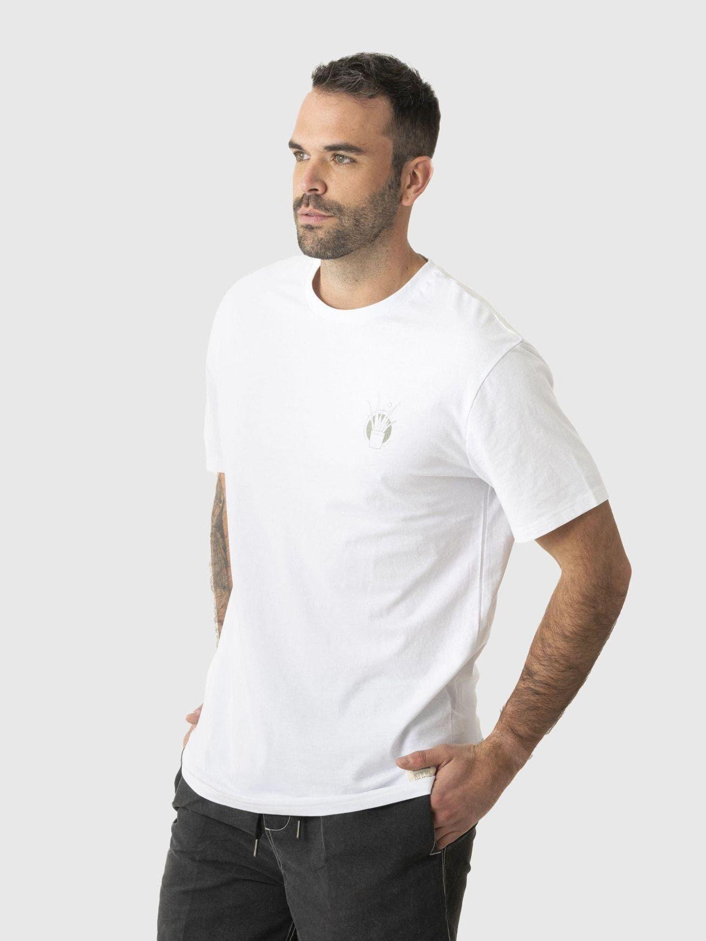 Polera Kivül Hombre Vegetal Reciclada Blanco-1