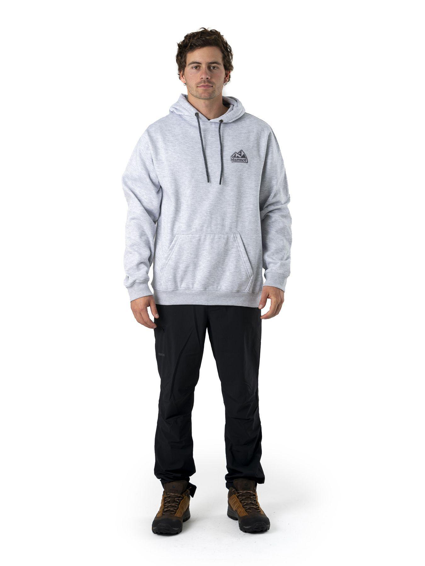 Polerón Marmot Hombre Chest Retro Logo Hoody V25 Gris-2