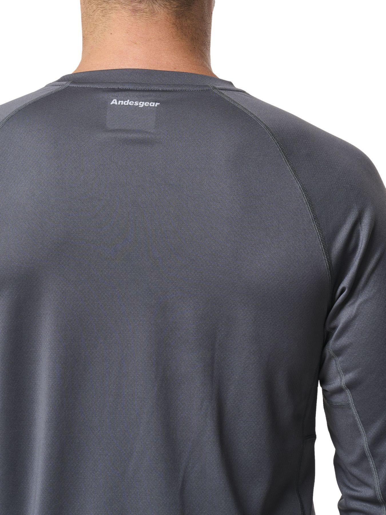 Primera Capa Andesgear Hombre Trekking Top Gris-4