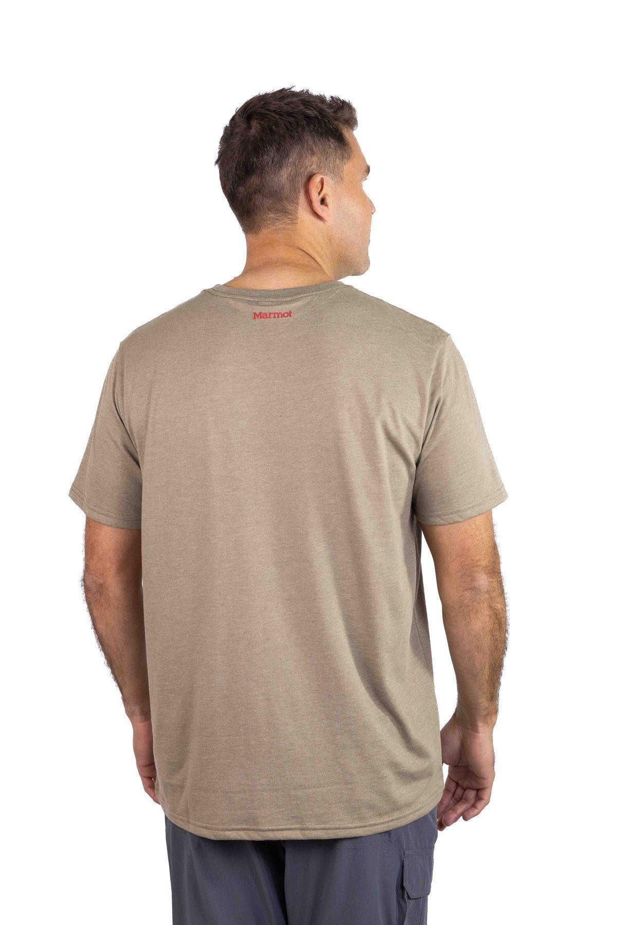 Polera Marmot Hombre For Life Chest Logo Tee Café-2
