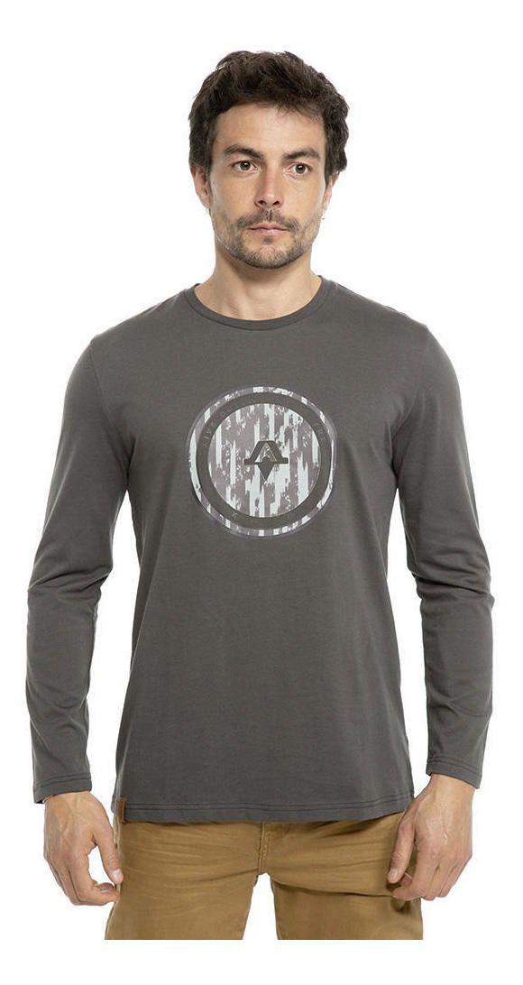 Polera Kivül Hombre Logo Ml Gris-0