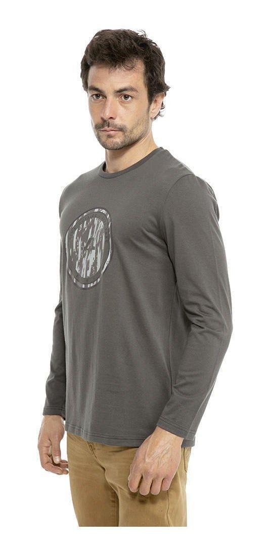 Polera Kivül Hombre Logo Ml Gris-1