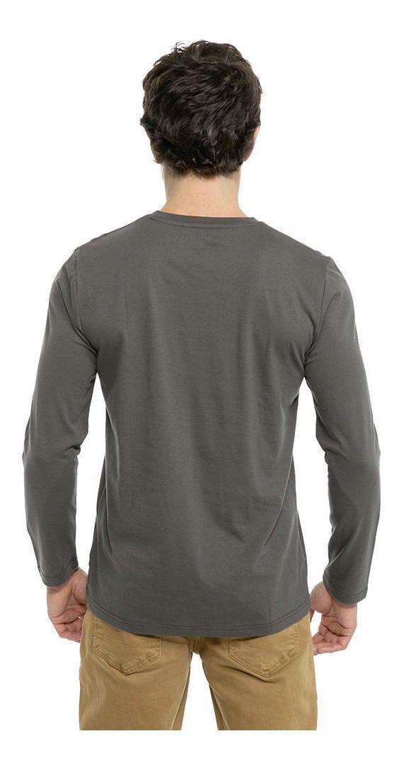 Polera Kivül Hombre Logo Ml Gris-2
