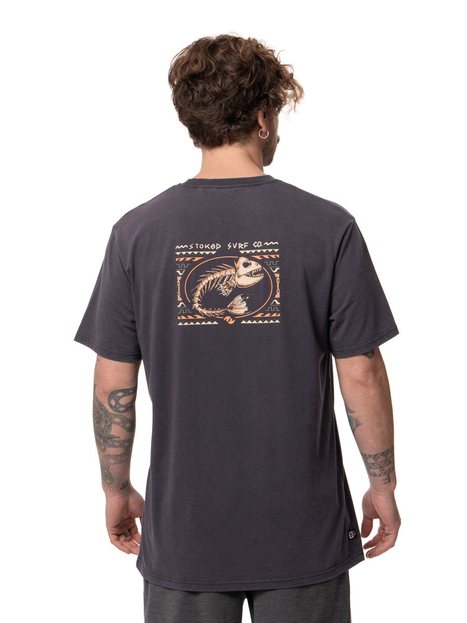 Polera Stoked Hombre Fish Gris-2