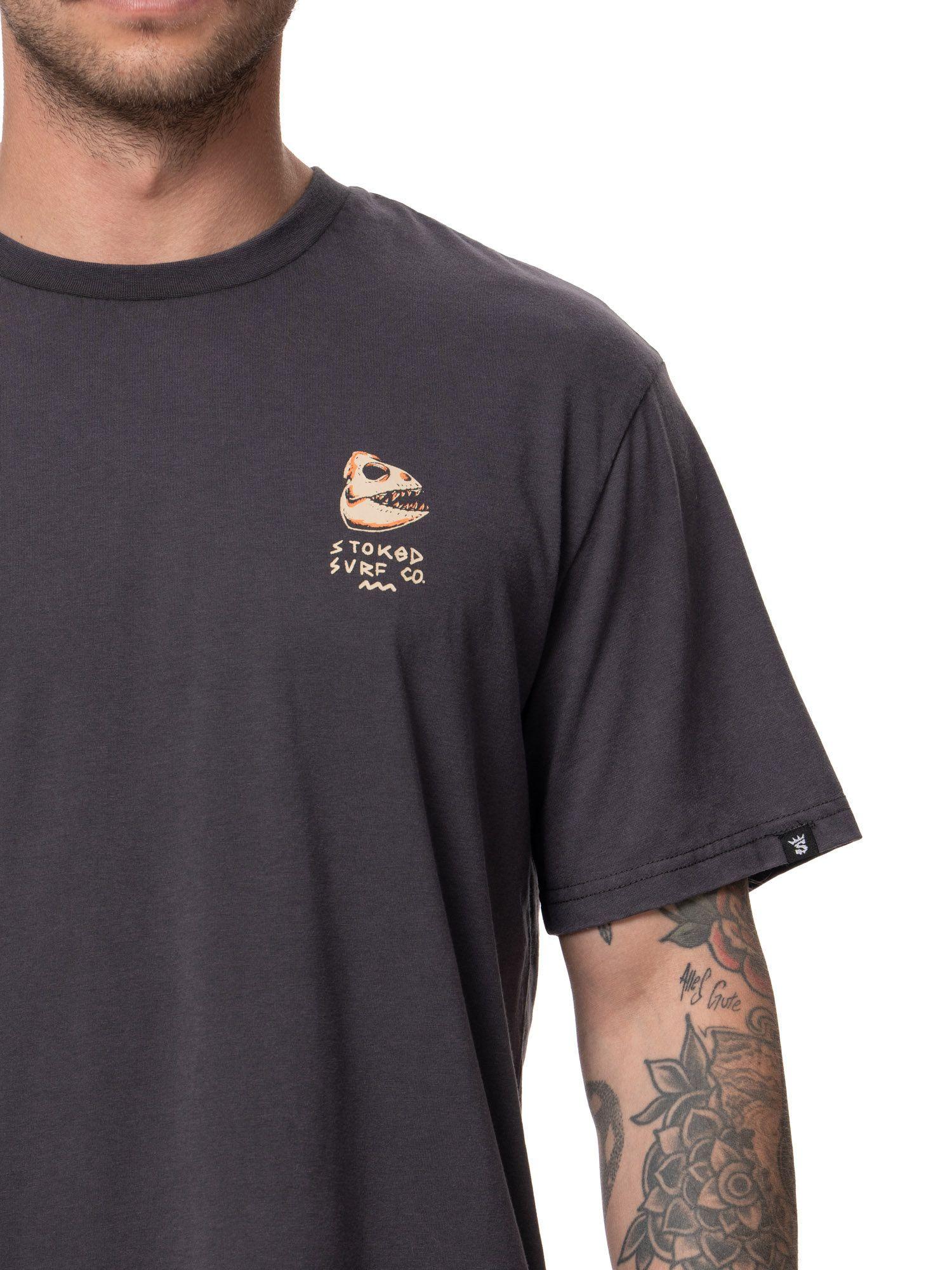 Polera Stoked Hombre Fish Gris-3