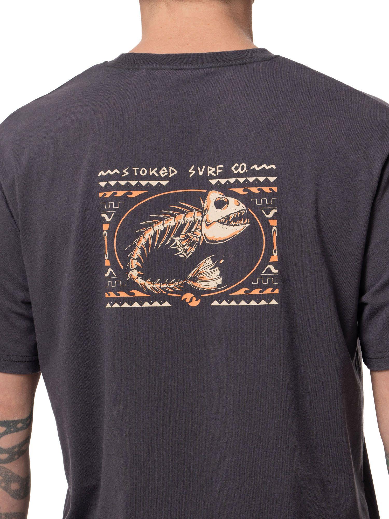 Polera Stoked Hombre Fish Gris-4