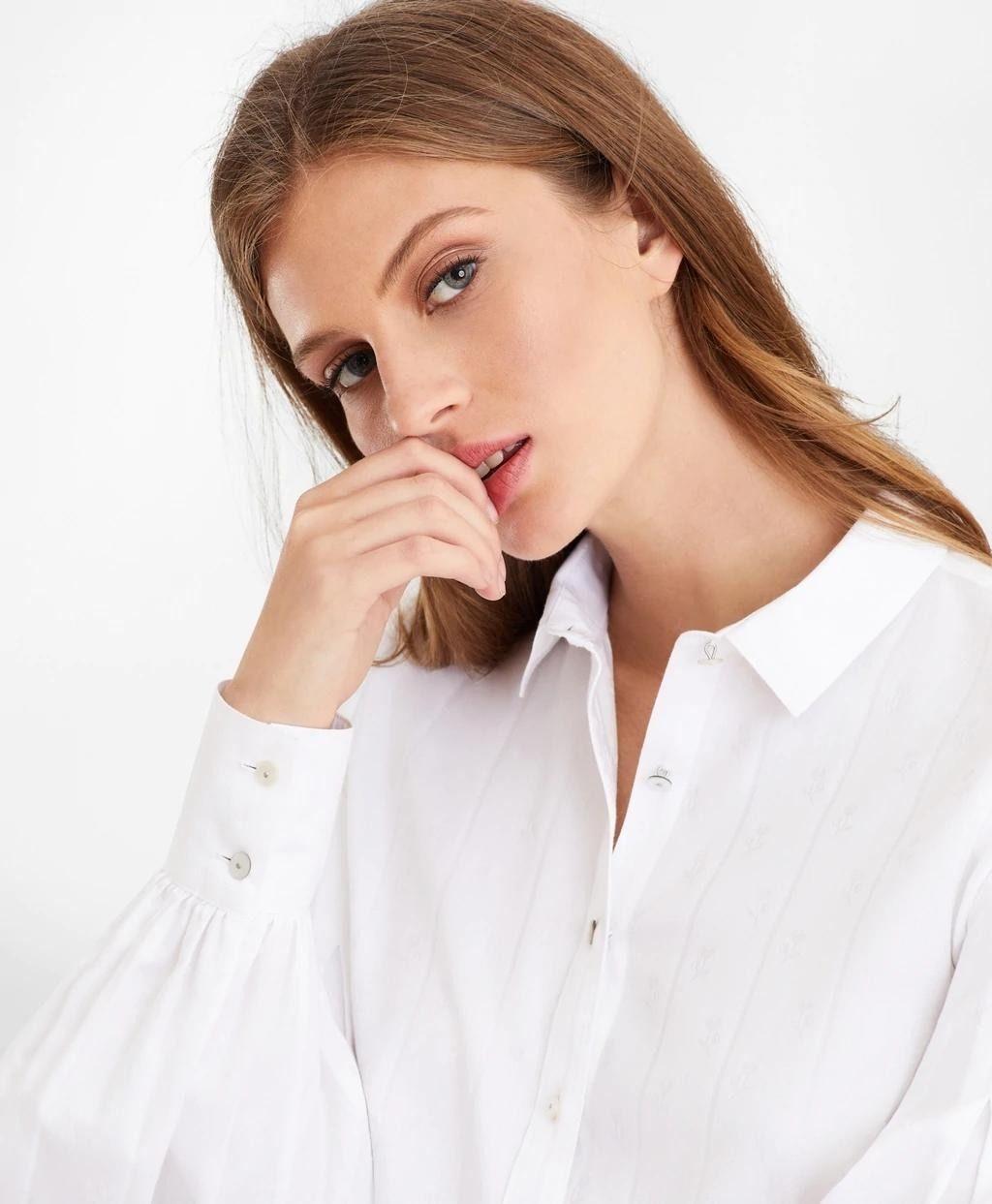 Blusa Brooks Brothers Mujer Non-iron Tailored-fit S. Blanco-0