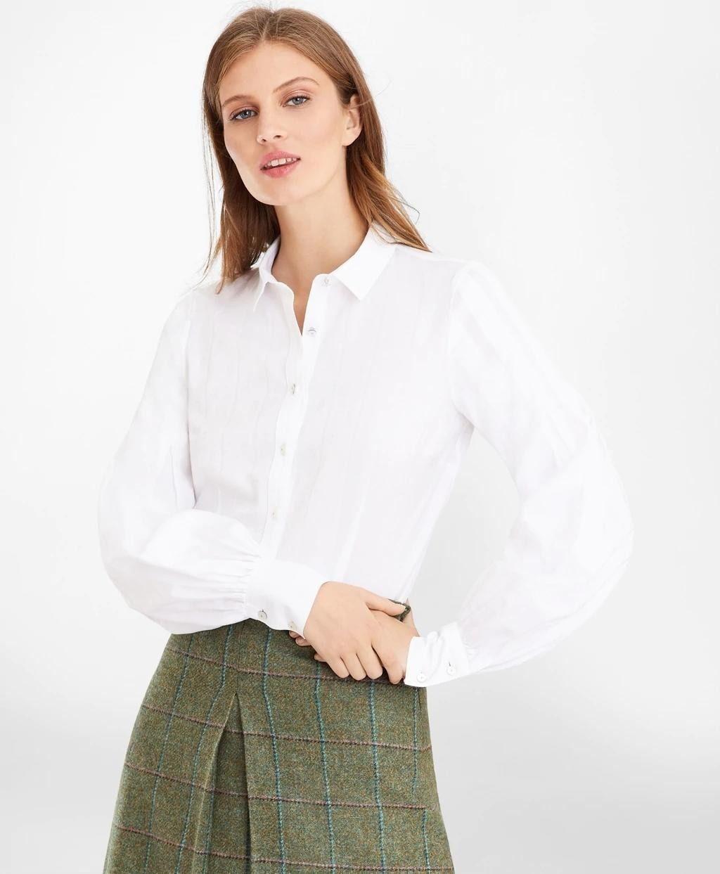 Blusa Brooks Brothers Mujer Non-iron Tailored-fit S. Blanco-2