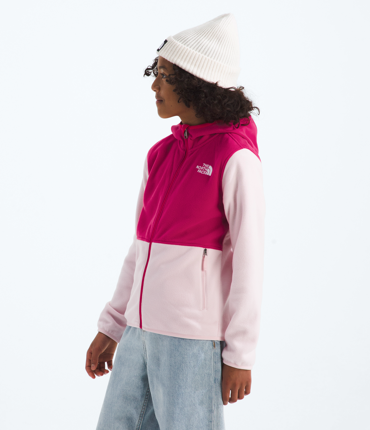 Polar Teen Glacier F/Z Hoodie Niños Rosado-4