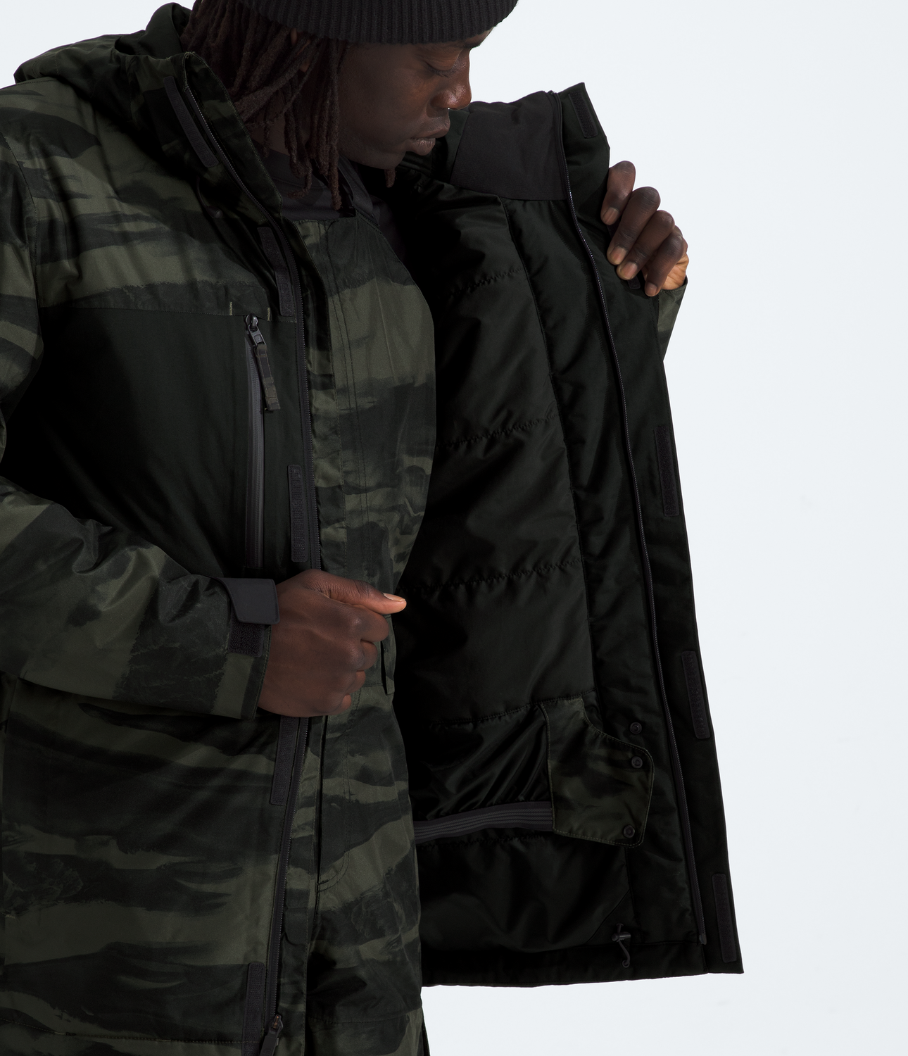 Chaqueta Freedom Insulated Jacket -Print Hombre Verde Oscuro-7