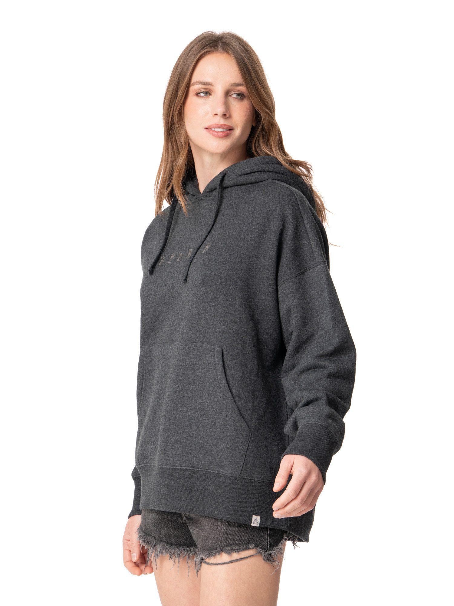 Poleron Stoked Mujer Sunny Gris-1