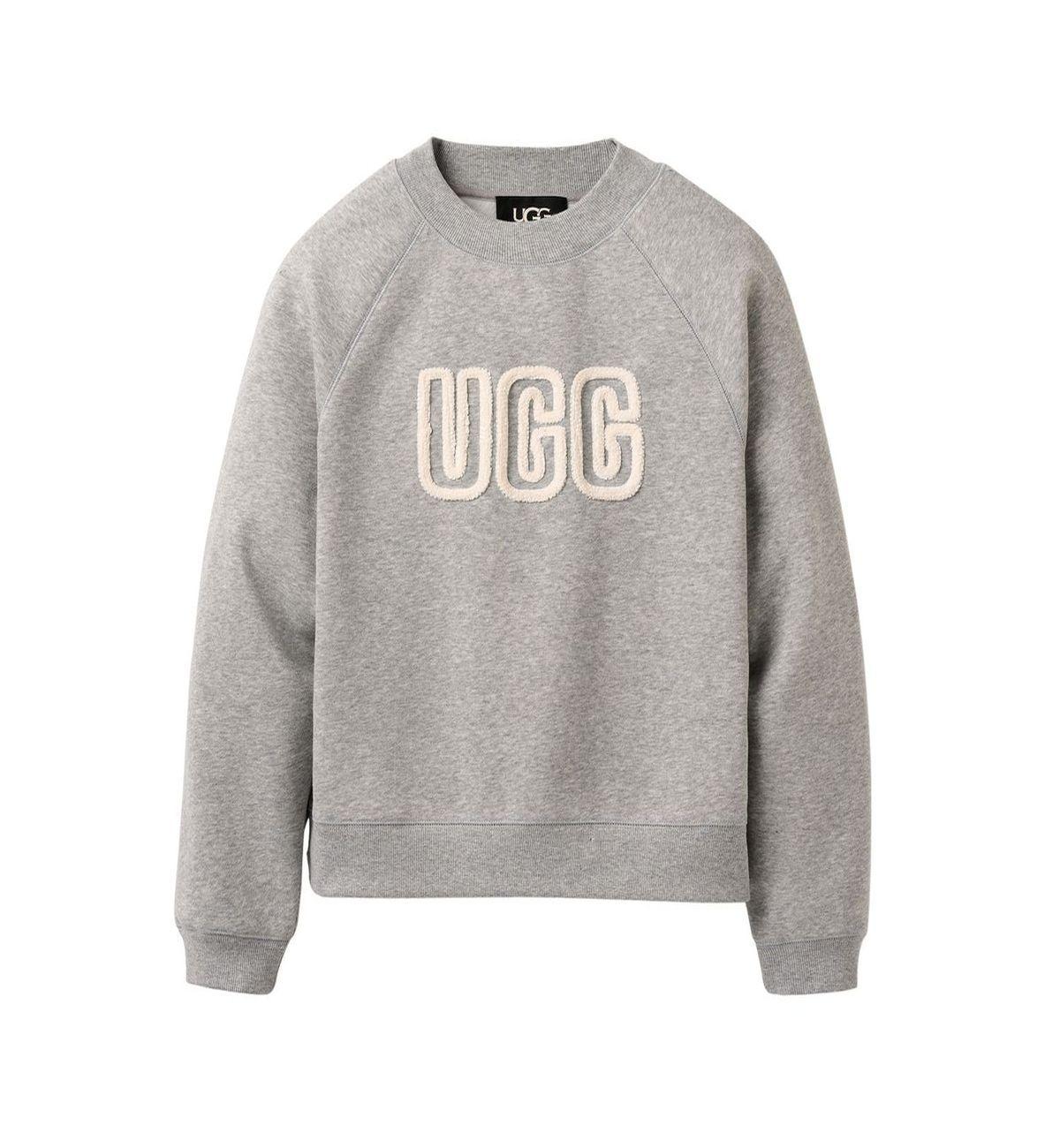 Poleron Ugg Mujer Ugg Logo Crewneck Gris-0