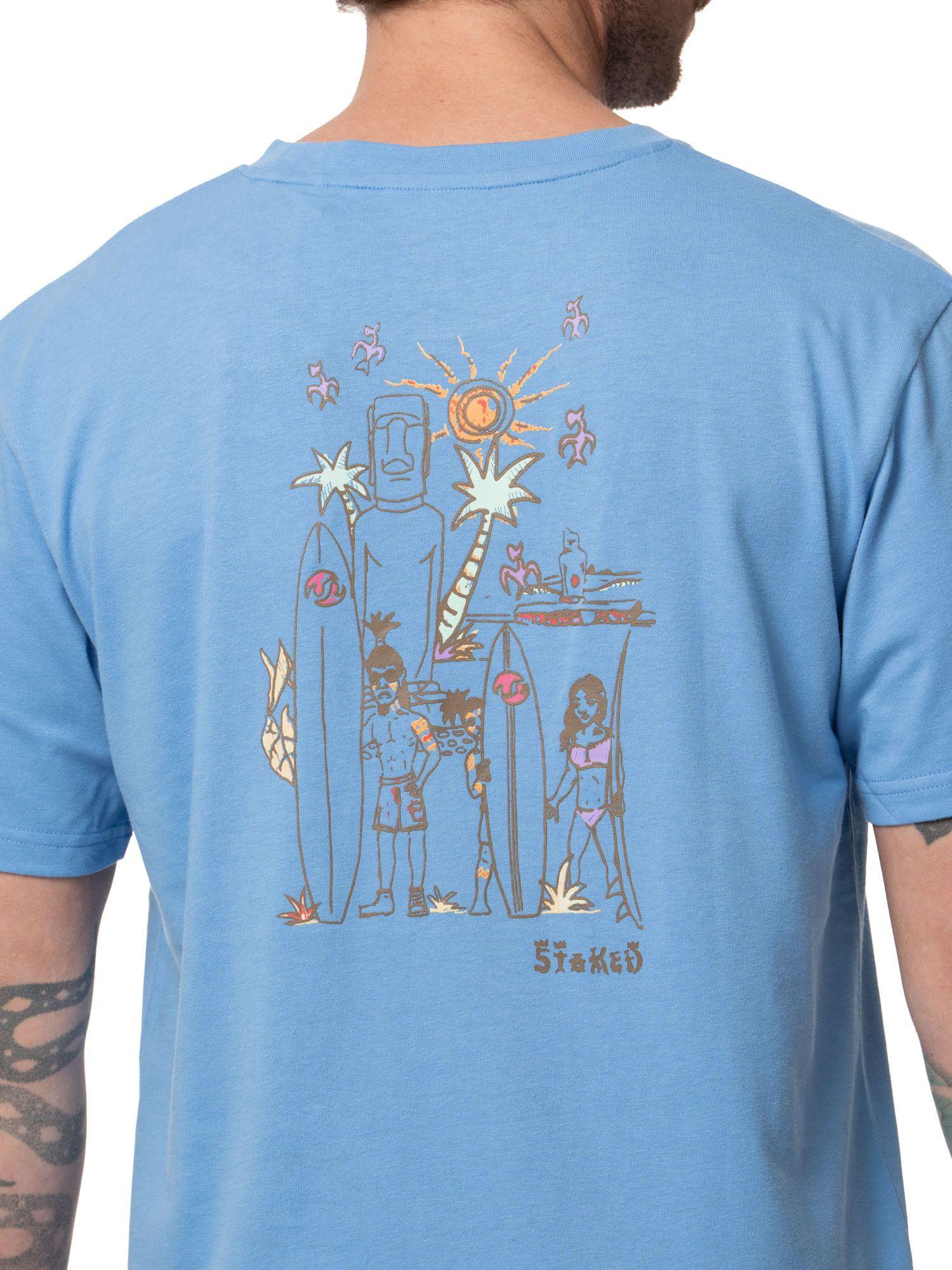Polera Stoked Hombre Rapanui Azul claro-3
