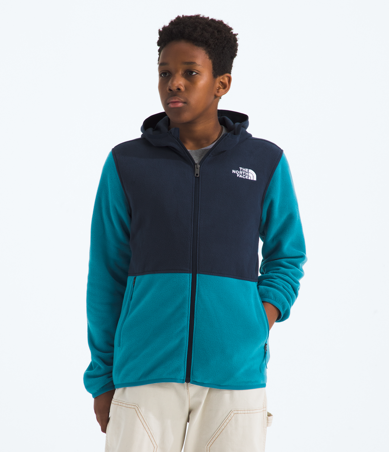 Polar Teen Glacier F/Z Hoodie Niños Azul-2
