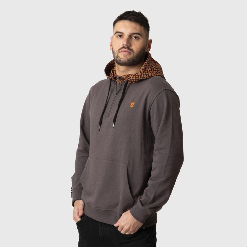 Polerón Stoked Hombre Retro Reciclado Gris-1
