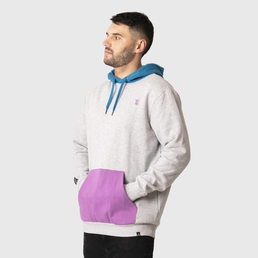 Polerón Stoked Hombre Splash Reciclado Reciclado Gris-1