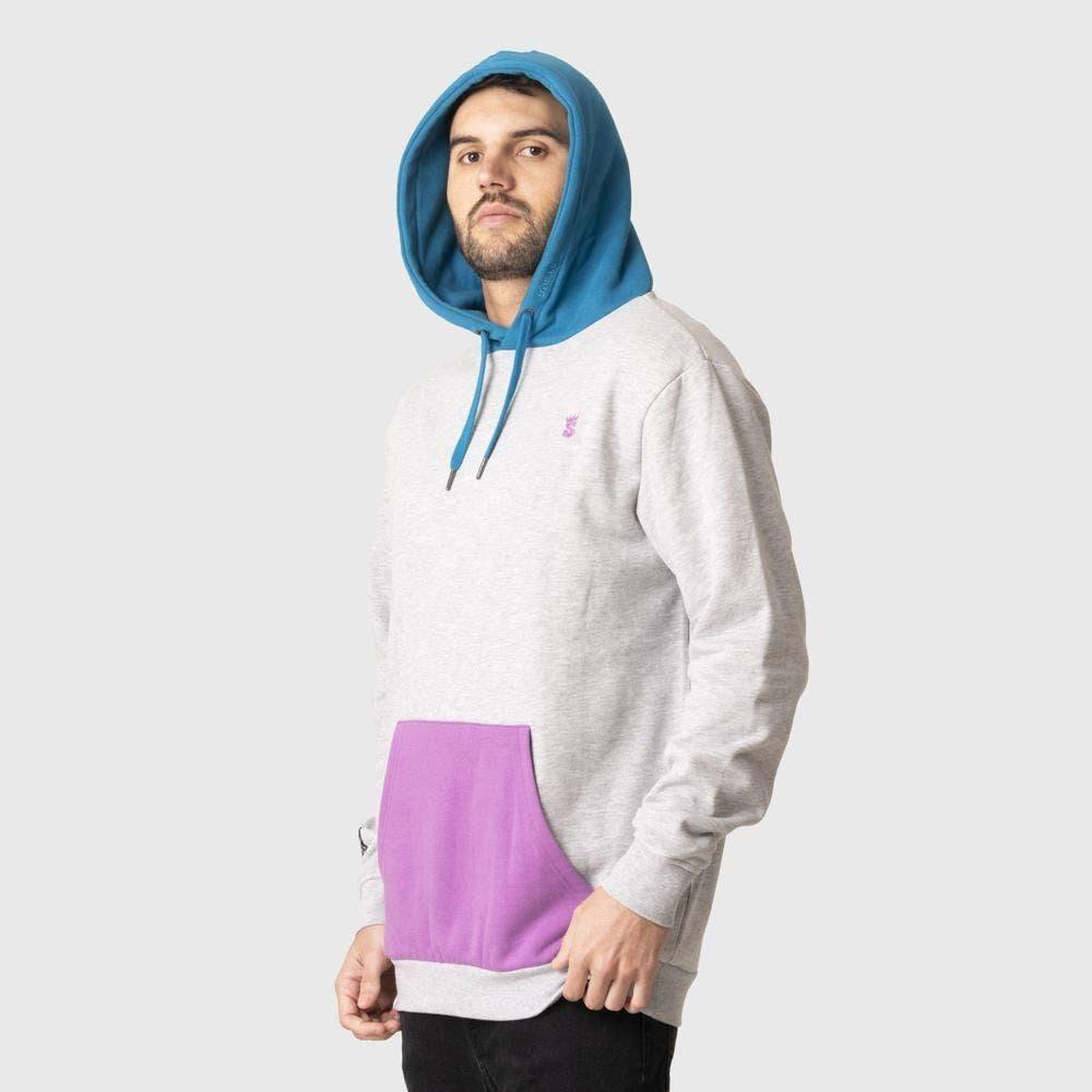 Polerón Stoked Hombre Splash Reciclado Reciclado Gris-3