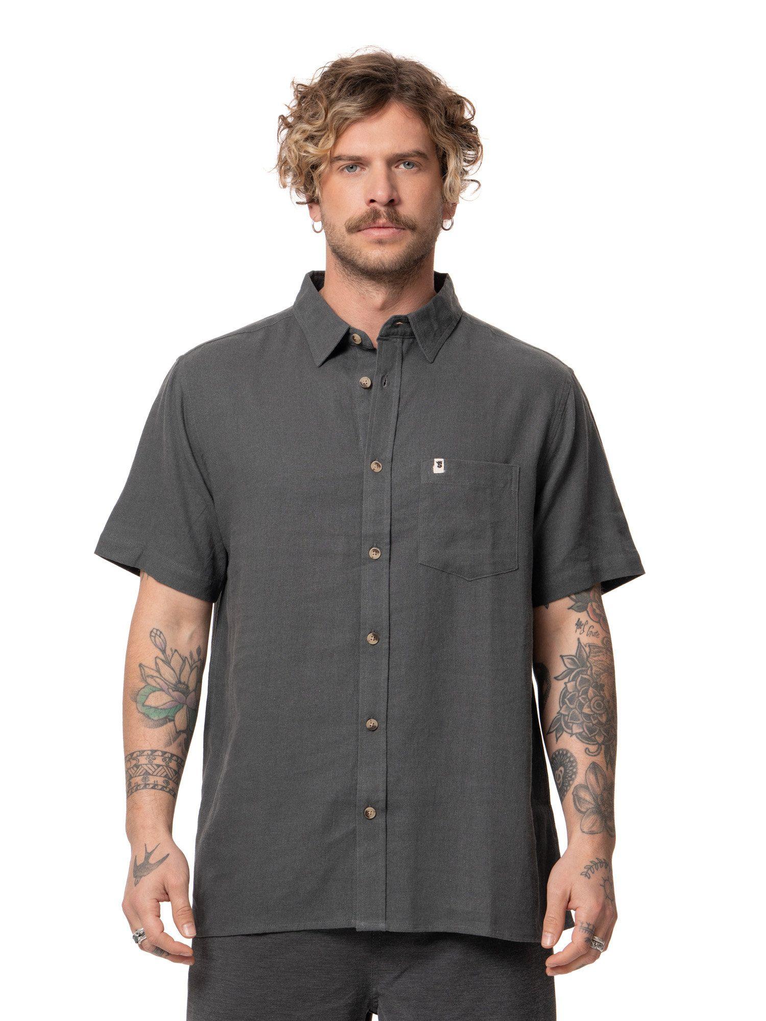 Camisa Stoked Hombre Last Azul-0