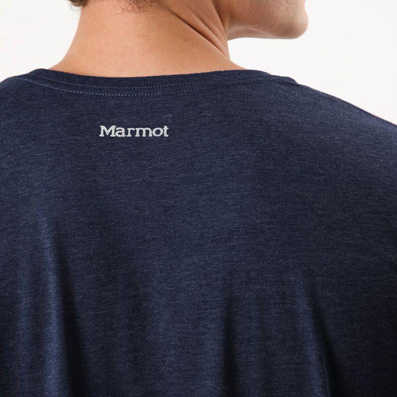Polera Marmot Hombre Chest Logo Tee Azul Azul-4