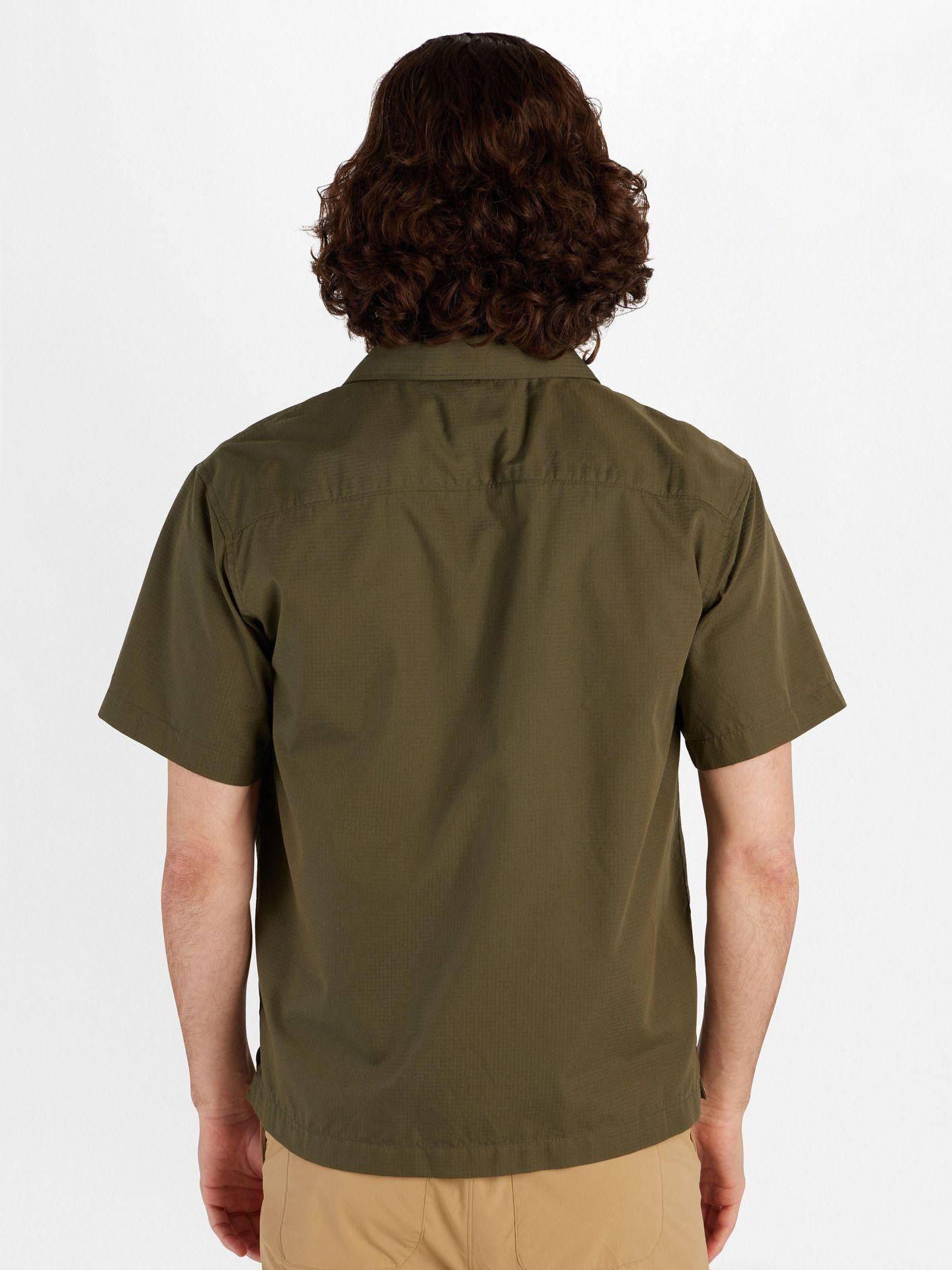 Camisa Marmot Hombre Manga Corta Muir Camp Verde-1