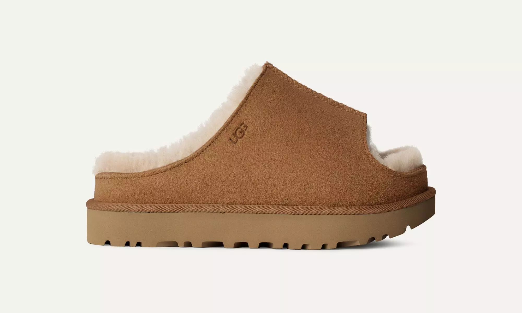Pantufla Mujer UGG Greenport Slide Café-0