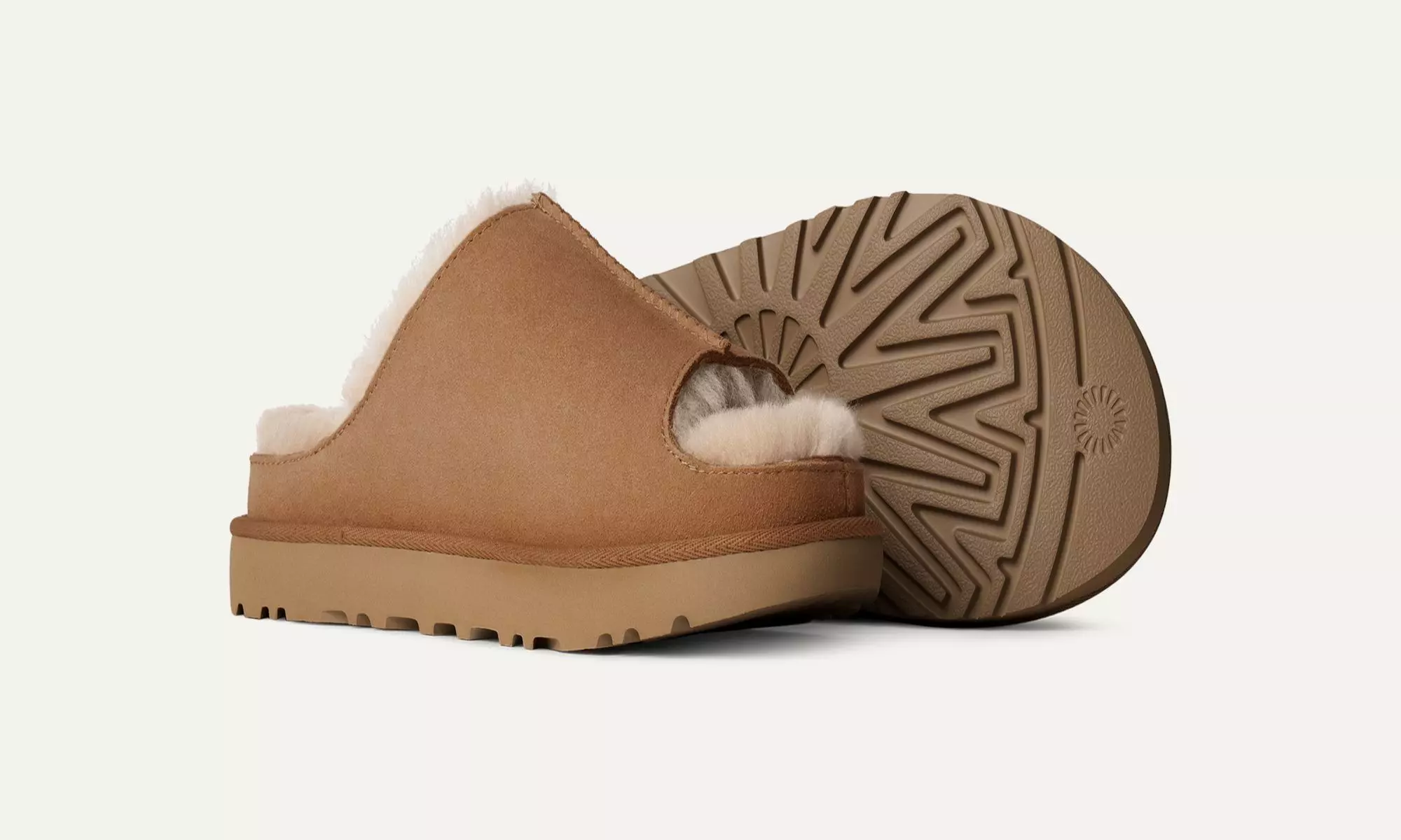 Pantufla Mujer UGG Greenport Slide Café-2