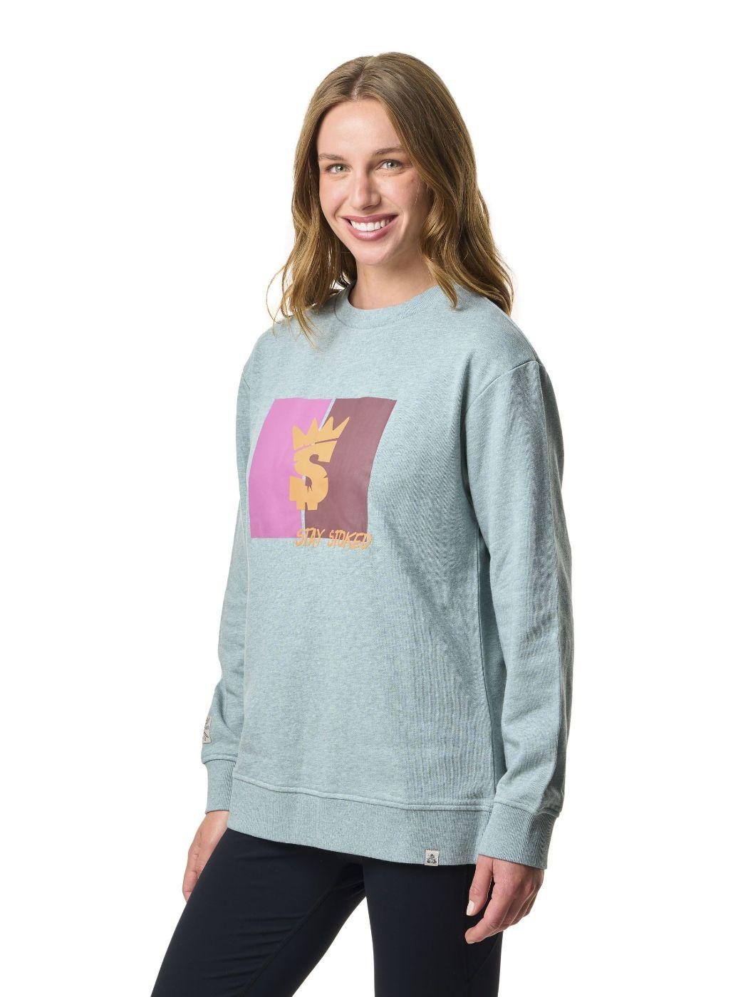 Polerón Stoked Mujer Coral Gris-1