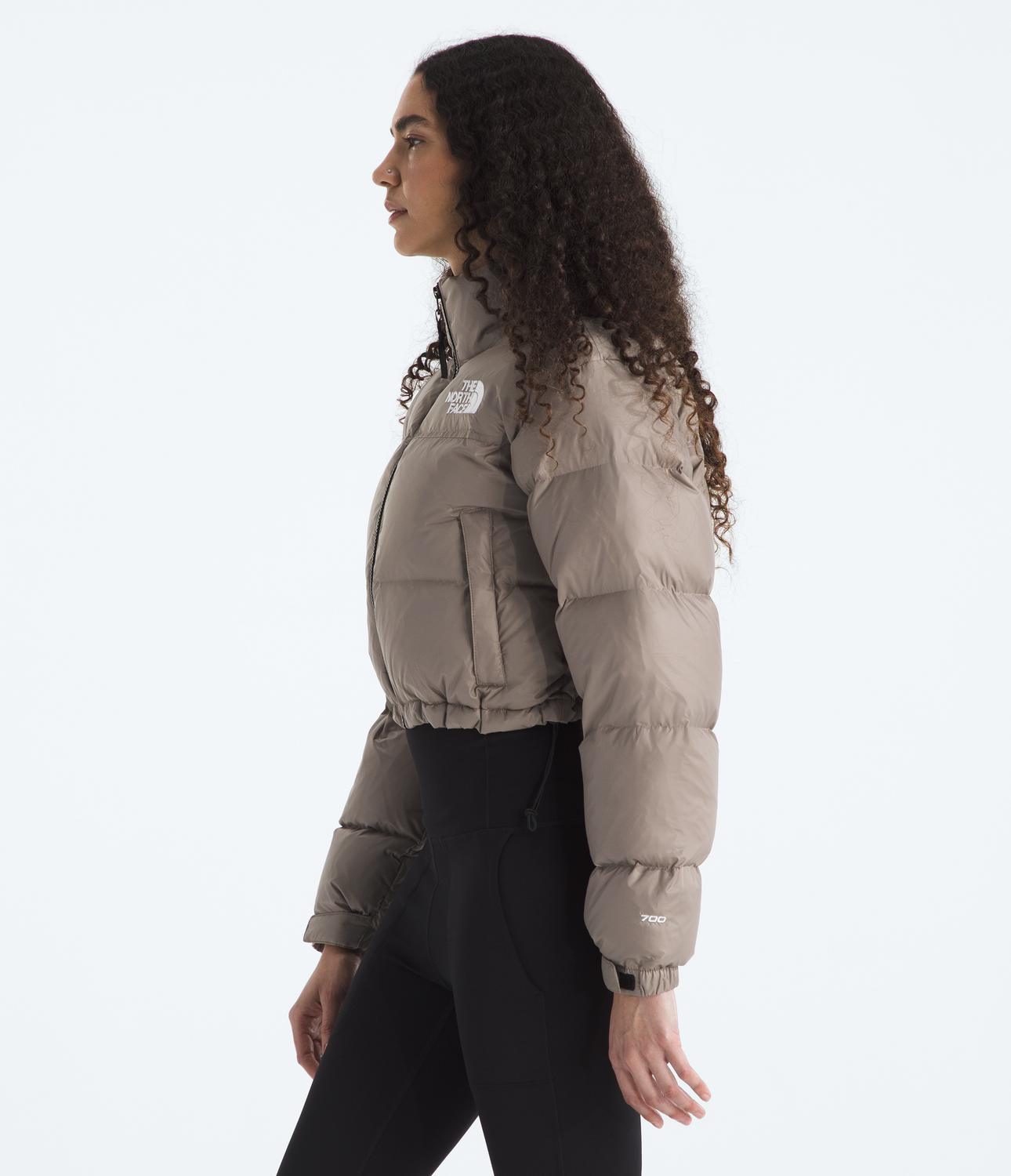 Chaqueta De Pluma 1996 Retro Nuptse Short Mujer Café Claro-9