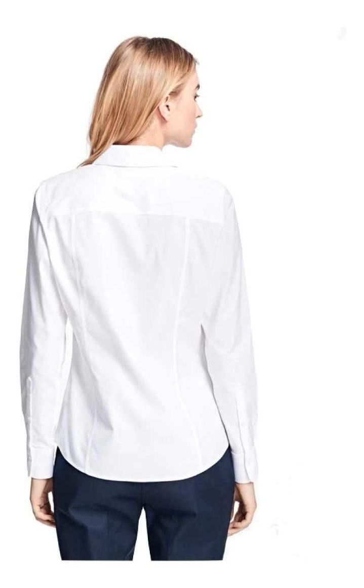 Blusa Brooks Brothers Mujer Non-iron Supima Cotton BB11 Blanco-3