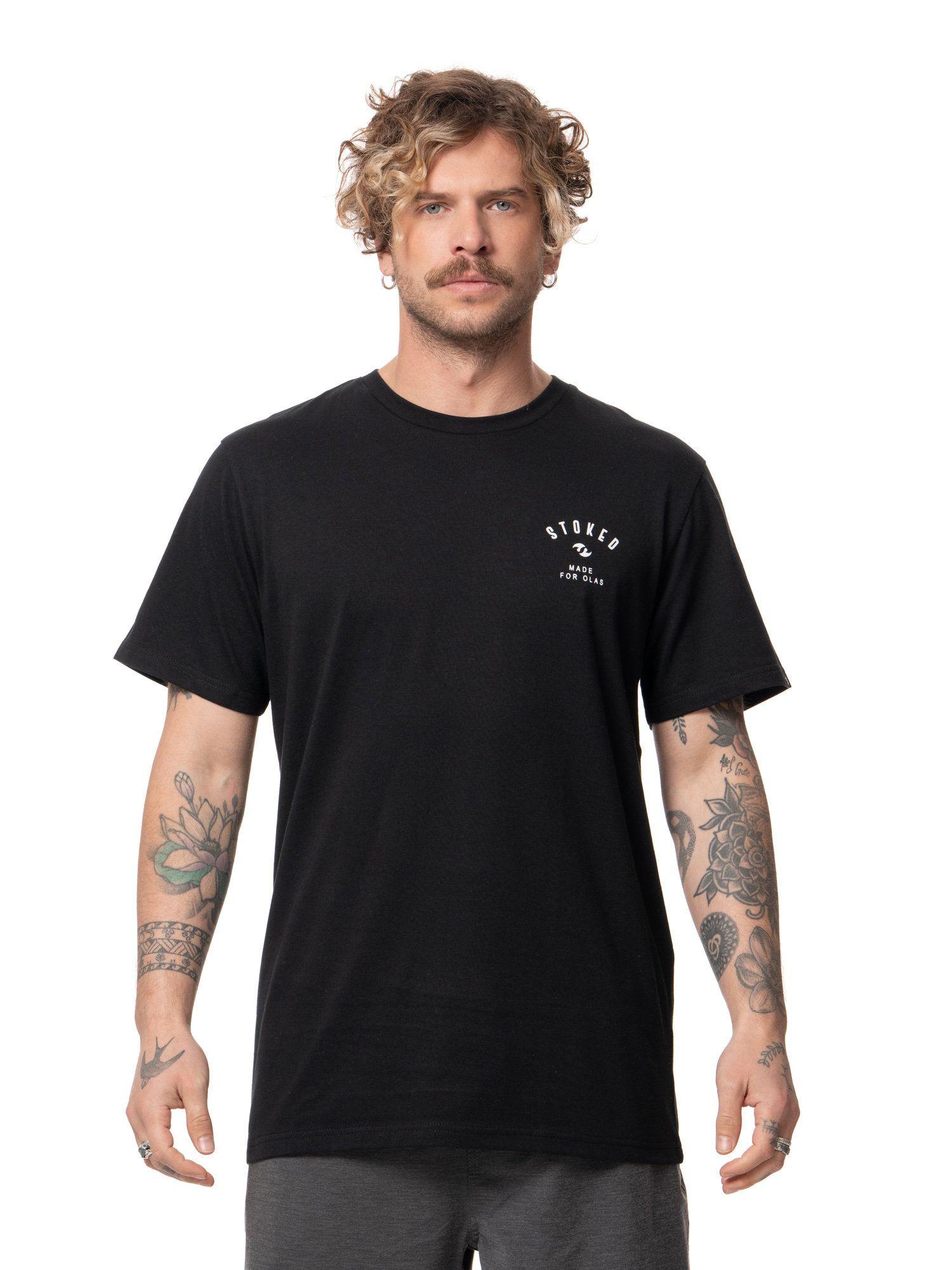 Polera Stoked Hombre Logo Negro-0