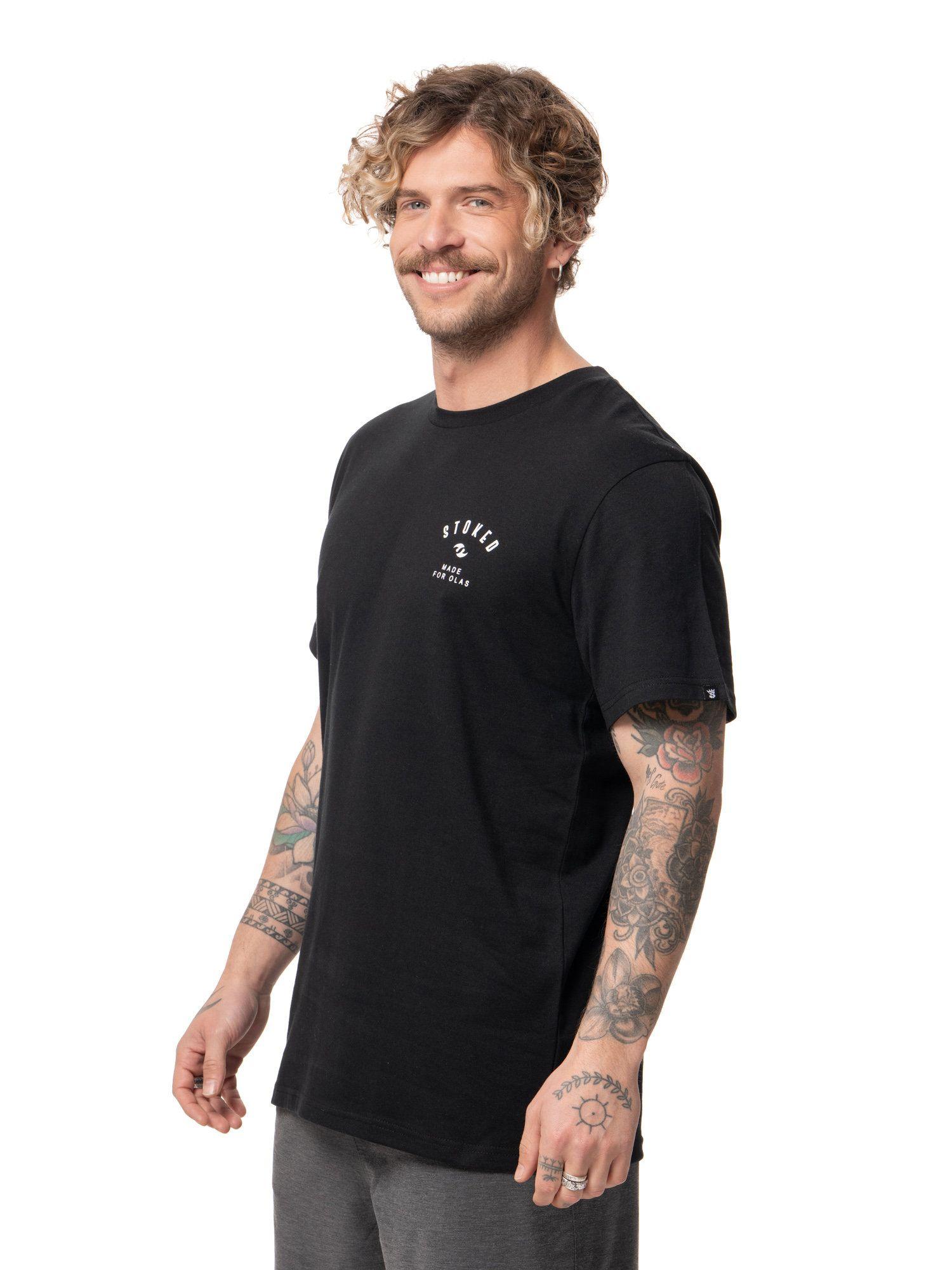 Polera Stoked Hombre Logo Negro-1