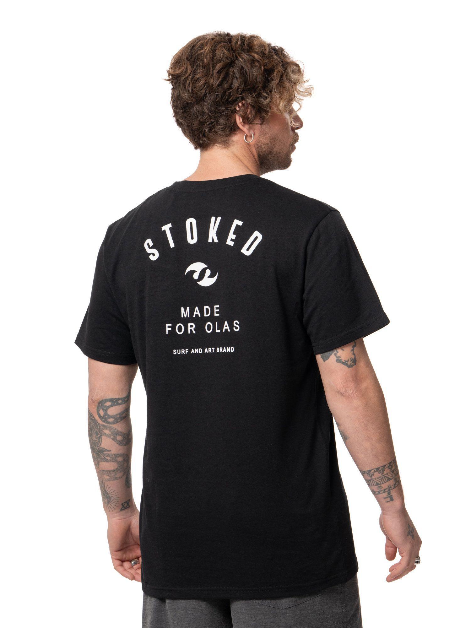 Polera Stoked Hombre Logo Negro-2