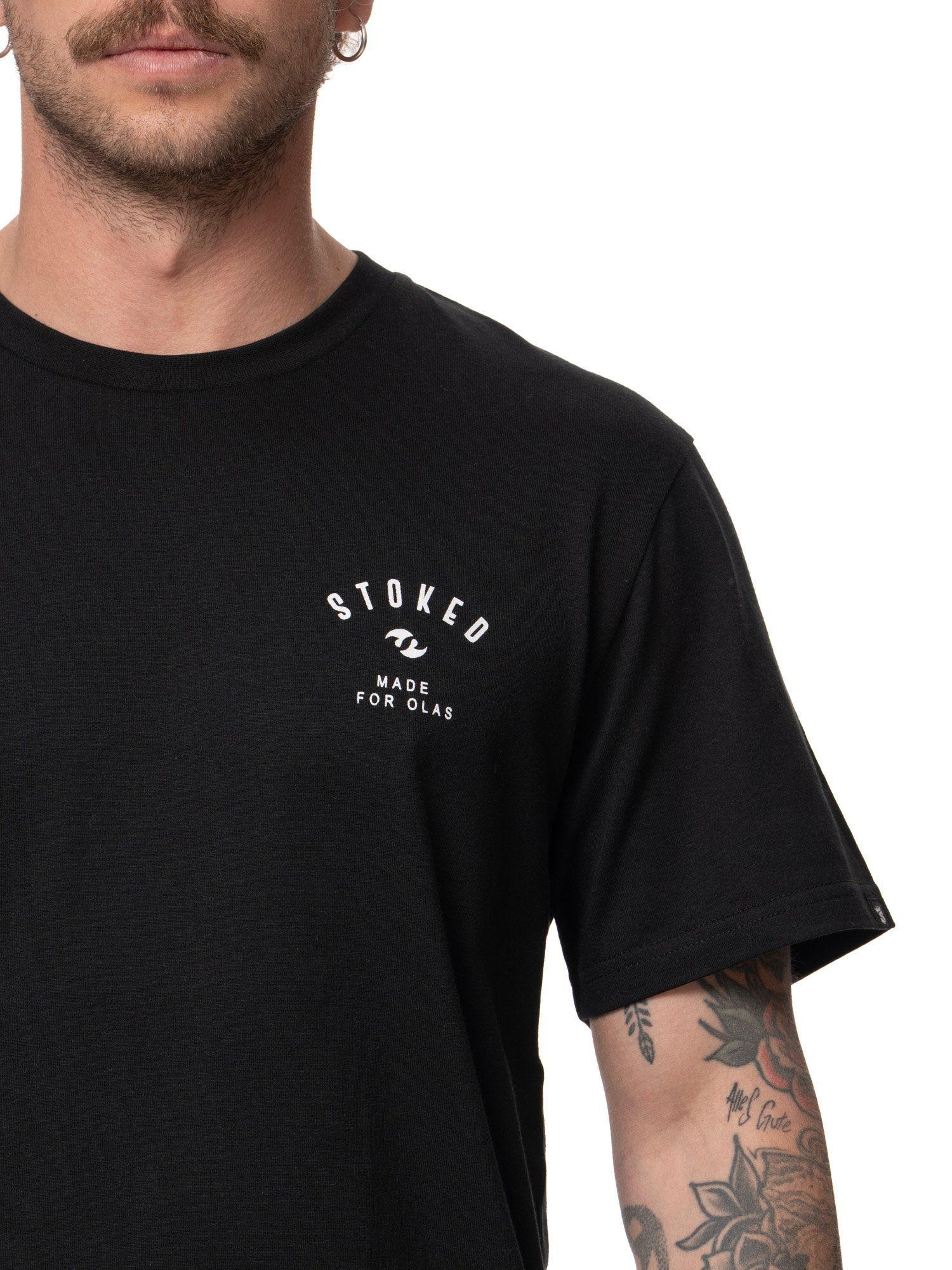 Polera Stoked Hombre Logo Negro-3