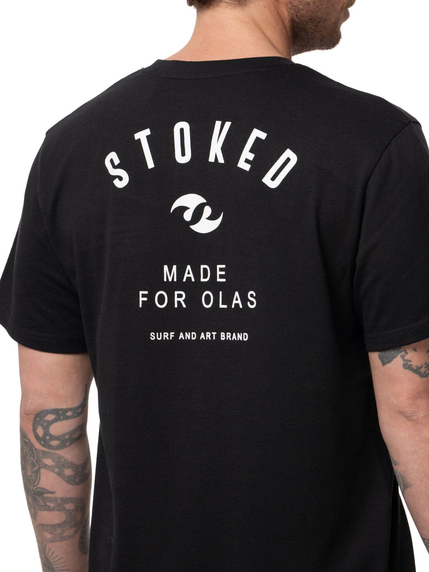 Polera Stoked Hombre Logo Negro-4