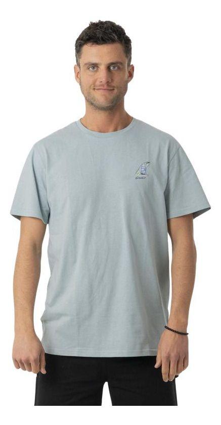 Polera Stoked Hombre Game Reciclada Sky Celeste-0